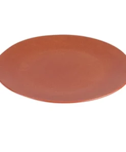 Table Passion Lot De 6 Assiettes Plate Terra 27 Cm En Grès Orange -Chef&Sommelier-boutique lot de 6 assiettes plate terra 27 cm en gres orange 1