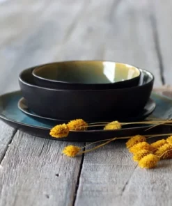 OGO Living Lot De 6 Assiettes Plates En Grès Bleu 27,5cm 10 OGO Living Lot De 6 Assiettes Plates En Grès Bleu 27,5cm -Chef&Sommelier-boutique lot de 6 assiettes plates en gres bleu 27 5cm 2