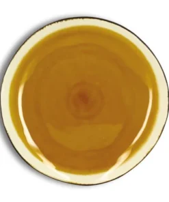 OGO Living Lot De 6 Assiettes Plates En Grès Jaune 27,5cm