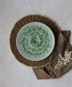 Novastyl Lot De 6 Assiettes Plates En Porcelaine émaillée Verte D27cm 10 Novastyl Lot De 6 Assiettes Plates En Porcelaine émaillée Verte D27cm -Chef&Sommelier-boutique lot de 6 assiettes plates en porcelaine emaillee verte d27cm 2