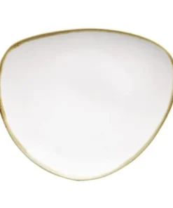 Olympia Kiln Lot De 6 Assiettes Triangulaires Couleur Craie Ø 230mm