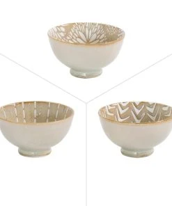 Table Passion Lot De 6 Coupelle 11,5 Cm En Porcelaine Beige