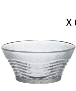 Duralex Lot De 6-Coupelle à Dessert Ondulée 24 Cl En Verre Trempé Transparent