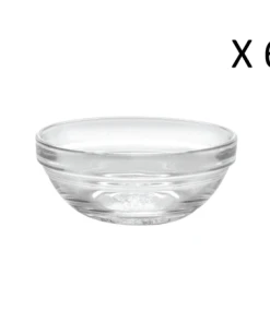 Duralex Lot De 6 - Coupelle Empilable 12,5 Cl En Verre Trempé Transparent