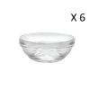 Duralex Lot De 6 - Coupelle Empilable 20,5 Cl En Verre Trempé Transparent -Chef&Sommelier-boutique lot de 6 coupelle empilable 20 5 cl en verre trempe transparent