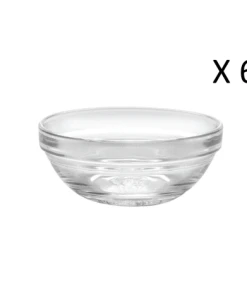Duralex Lot De 6 - Coupelle Empilable 31 Cl En Verre Trempé Transparent