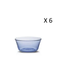 Duralex Lot De 6-Coupelle Tulipe 25cl En Verre Trempé Teinté Bleu Marine