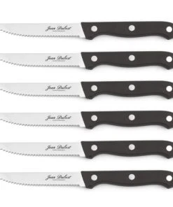 Jean Dubost Lot De 6 Couteaux à Steak En Inox Noir