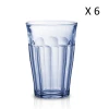 Duralex Lot De 6-Verre à Cocktail 36cl En Verre Trempé Résistant Teinté Marine