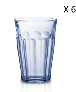 Duralex Lot De 6-Verre à Cocktail 36cl En Verre Trempé Résistant Teinté Marine