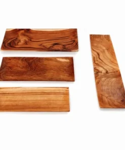 Bazar Bizar Petite Assiette à Sushi Rectangulaire En Bois De Teck -Chef&Sommelier-boutique petite assiette a sushi rectangulaire en bois de teck 2