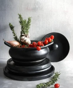 Bazar Bizar Petite Assiette En Terracotta Noire -Chef&Sommelier-boutique petite assiette en terracotta noire 3