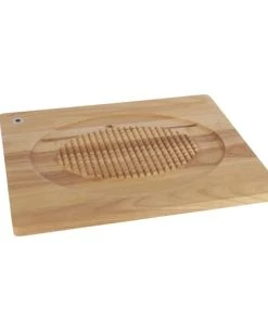 Masterclass Planche à Découper à Pointe En Caoutchouc Et Bois Marron -Chef&Sommelier-boutique planche a decouper a pointe en caoutchouc et bois marron 1