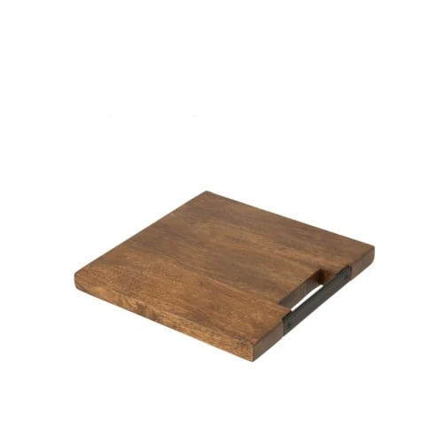 LANADECO Planche à Découper Carrée Bois De Manguier Marron 30x30cm 3 LANADECO Planche à Découper Carrée Bois De Manguier Marron 30x30cm