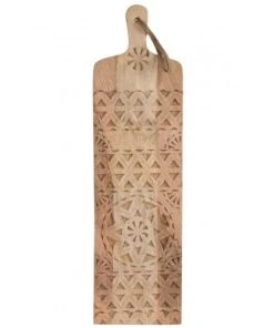 LANADECO Planche à Découper Ethnique En Bois De Manguier Naturel L75cm