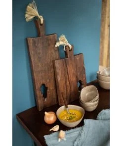 LANADECO Planche à Découper Irrégulière Carrée Bois Marron -Chef&Sommelier-boutique planche a decouper irreguliere carree bois marron 1