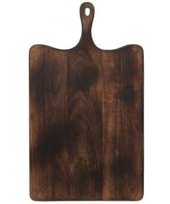LANADECO Planche à Découper Rectangle Bois Marron Foncé 35x60cm