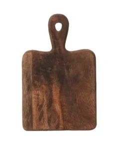 LANADECO Planche à Découper Rectangle En Bois Marron Foncé 15,5x25cm