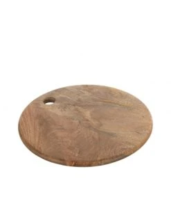 LANADECO Planche A Découper Ronde Bois De Manguier D30cm