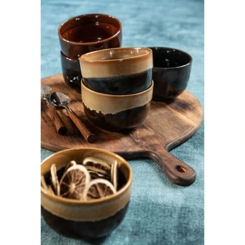 LANADECO Planche à Découper Ronde Bois Marron Foncé 4 LANADECO Planche à Découper Ronde Bois Marron Foncé – Image 2