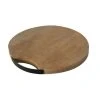 Wadiga Planche à Découper Ronde En Bois Et Métal Noir D33cm -Chef&Sommelier-boutique planche a decouper ronde en bois et metal noir d33cm
