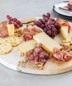 Masterclass Planche à Pagaie Ronde En Bois Et Marbre Marron Et Gris 9 Masterclass Planche à Pagaie Ronde En Bois Et Marbre Marron Et Gris -Chef&Sommelier-boutique planche a pagaie ronde en bois et marbre marron et gris 1