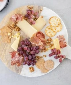 Masterclass Planche à Pagaie Ronde En Bois Et Marbre Marron Et Gris 11 Masterclass Planche à Pagaie Ronde En Bois Et Marbre Marron Et Gris -Chef&Sommelier-boutique planche a pagaie ronde en bois et marbre marron et gris 3