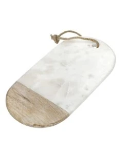 Masterclass Planche De Service En Marbre Et Bois Blanc Et Marron -Chef&Sommelier-boutique planche de service en marbre et bois blanc et marron 4