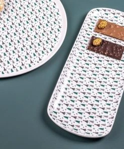 Table Passion Plat à Cake 36x14 Cm En Porcelaine Décoré -Chef&Sommelier-boutique plat a cake 36x14 cm en porcelaine decore 2