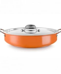 Pujadas Plat à Paella Avec Couvercle Ø 32cm Orange