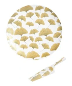 Table Passion Plat à Tarte 31 Cm + Pelle En Porcelaine Décoré