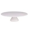 Table Passion Plat à Tarte Sur Pied 33 Cm En Porcelaine Blanc