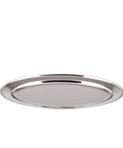Wadiga Plat De Service Ovale En Inox L30cm