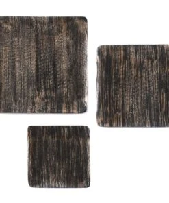 Zago Plat Décoratif Carré En Bois De Manguier Noir 25 Cm -Chef&Sommelier-boutique plat decoratif carre en bois de manguier noir 25 cm 2