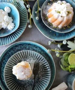 Kare Design Plat En Grès Bleu Et Blanc D29 -Chef&Sommelier-boutique plat en gres bleu et blanc d29 1