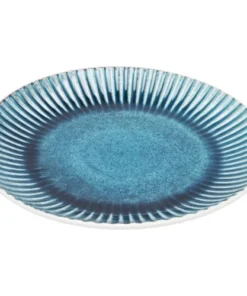 Kare Design Plat En Grès Bleu Et Blanc D29 -Chef&Sommelier-boutique plat en gres bleu et blanc d29 4