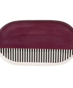 Maisons Du Monde Plat En Grès Violet, Blanc Et Noir -Chef&Sommelier-boutique plat en gres violet blanc et noir 1000 12 0 231076 2