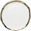 Kare Design Plat En Porcelaine Blanche Et Dorée D38 -Chef&Sommelier-boutique plat en porcelaine blanche et doree d38
