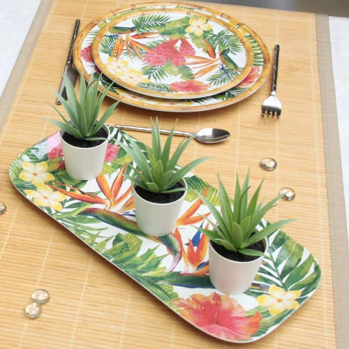 Les Jardins De La Comtesse Plat Long En Mélamine 37,5 Cm En Imprimé Fleurs Exotiques 6 Les Jardins De La Comtesse Plat Long En Mélamine 37,5 Cm En Imprimé Fleurs Exotiques – Image 4