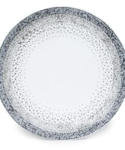 Table Passion Plat Rond 30 Cm En Grès Gris