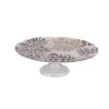 Table Passion Plat Sur Pied Berry 33 Cm Or En Verre Transparent