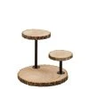 LANADECO Plateau 3 Niveaux Différents Rond Bois De Paulownia Naturel H36cm -Chef&Sommelier-boutique plateau 3 niveaux differents rond bois de paulownia naturel h36cm
