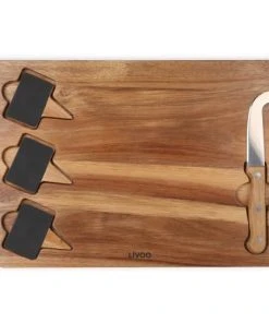 LIVOO Plateau à Fromage En Acacia En Bois Marron