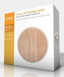 LIVOO Plateau à Fromage Pivotant En Bois Beige -Chef&Sommelier-boutique plateau a fromage pivotant en bois beige 2