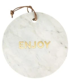 Artesa Plateau De Fromage Ronde Avec Ecriture En Marbre Blanc&doré -Chef&Sommelier-boutique plateau de fromage ronde avec ecriture en marbre blanc dore 4