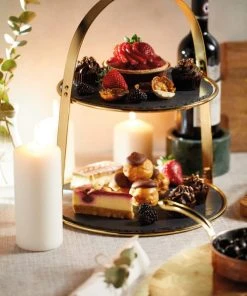 Artesa Plateau De Service à 2 Niveau En Ardoise Noire 11 Artesa Plateau De Service à 2 Niveau En Ardoise Noire -Chef&Sommelier-boutique plateau de service a 2 niveau en ardoise noire 3