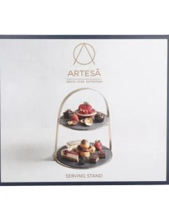 Artesa Plateau De Service à 2 Niveau En Ardoise Noire 12 Artesa Plateau De Service à 2 Niveau En Ardoise Noire -Chef&Sommelier-boutique plateau de service a 2 niveau en ardoise noire 4