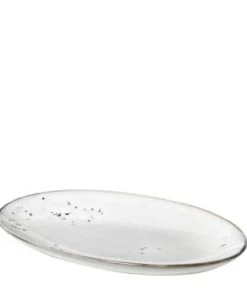 Broste Copenhagen Plateau De Service Céramique Bleu 13,6x22cm -Chef&Sommelier-boutique plateau de service ceramique beige 13 6x22cm nordic 2