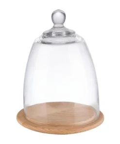 APS Plateau En Bois Avec Couvercle En Verre