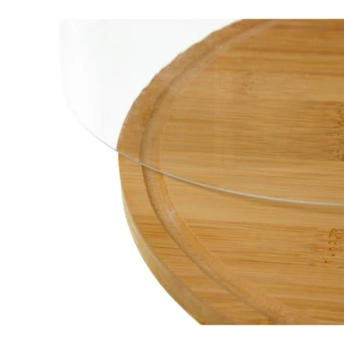 Wadiga Plateau Fromage Bambou Rond Et Cloche Acrylique 5 Wadiga Plateau Fromage Bambou Rond Et Cloche Acrylique – Image 3